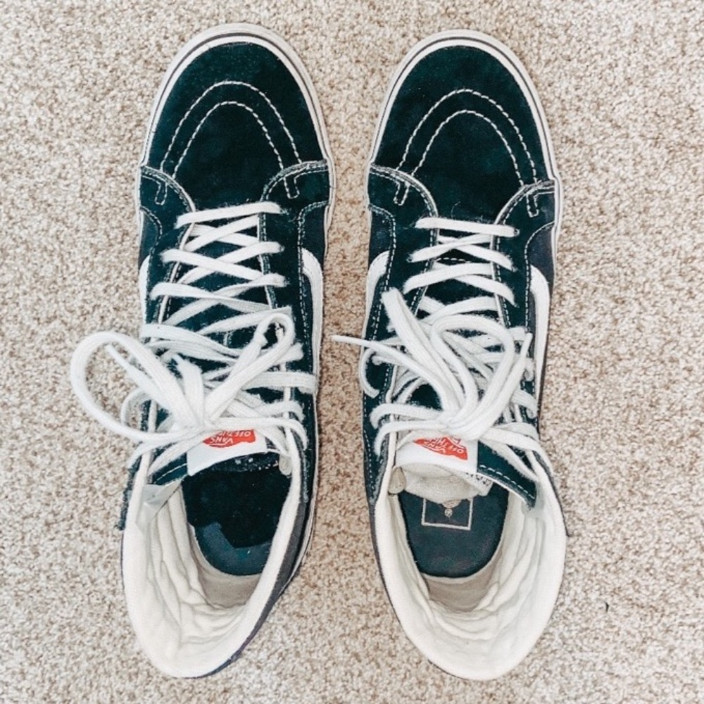 VANS Sk8 Hi Lite black and white skate shoe